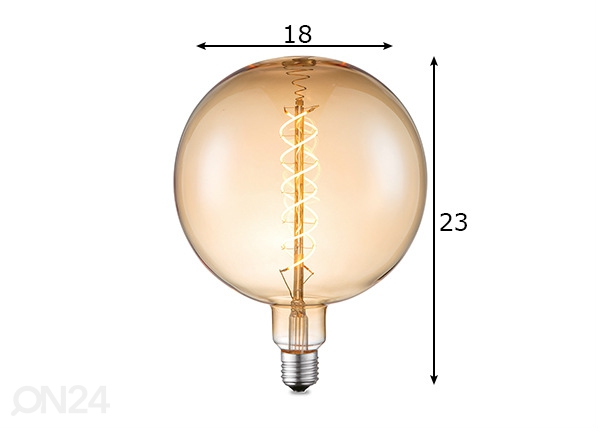 LED лампочка Spiral, E27, 6W размеры