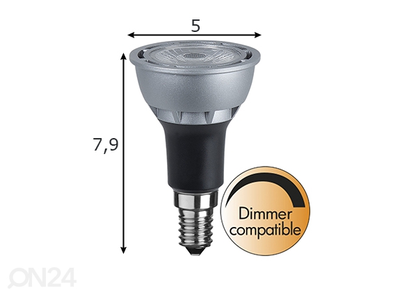 LED лампочка для точечного света E14 7 Вт размеры