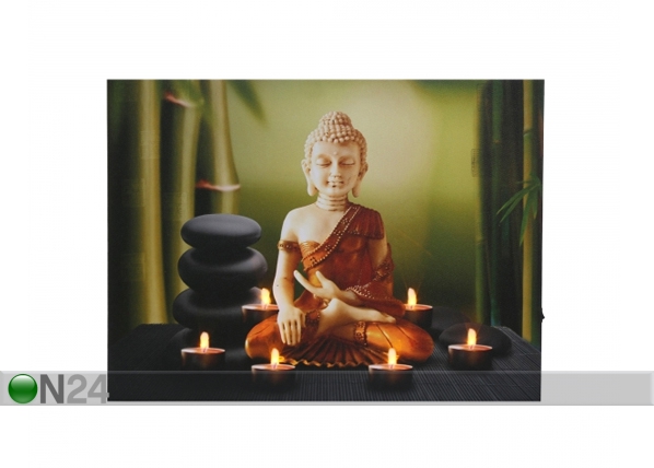 LED настенная картина Buddha & Tealights 30x40 см