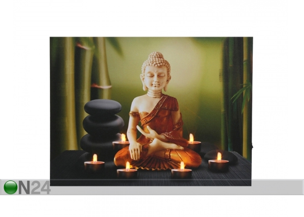 LED настенная картина Buddha & Tealights 50x70 см
