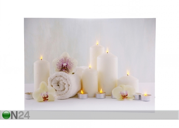 LED настенная картина Candles & Towels 30x40 см