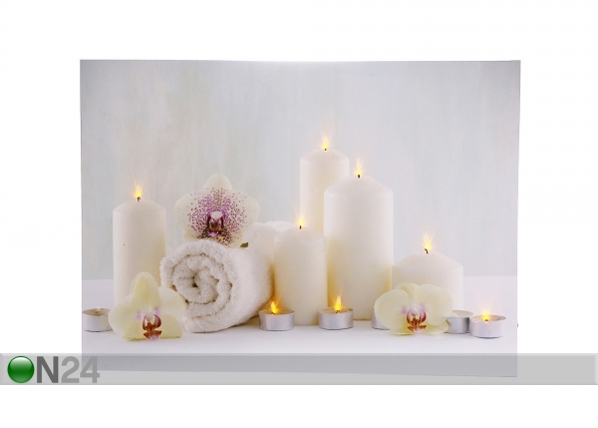 LED настенная картина Candles & Towels 50x70 см