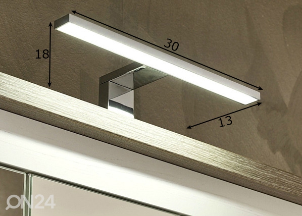 LED-светильник 30 cm, хром размеры