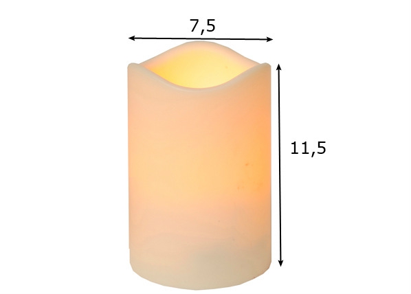 LED свеча с таймером 11,5cm размеры