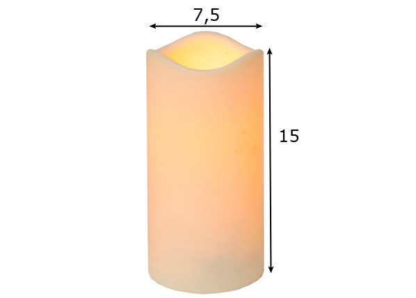 LED свеча с таймером 15cm размеры
