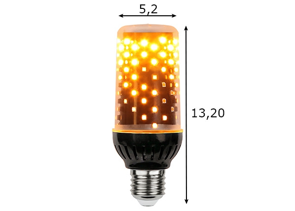 LED электрическая лампочка Flame E27 размеры