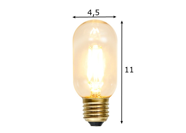 LED электрическая лампочка с регулируемой яркостью E27 1,5 W размеры