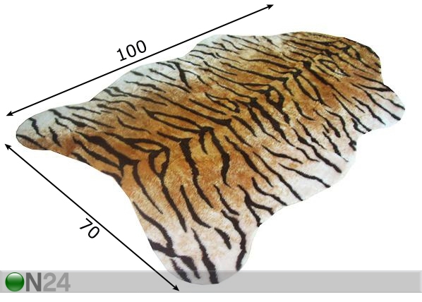 Loomamustriga vaip Tiiger 70x100 cm mõõdud