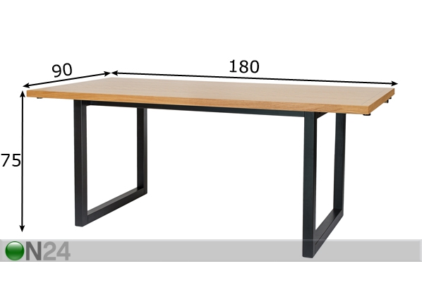 Mora обеденный стол 180x90 cm Herringbone Print размеры