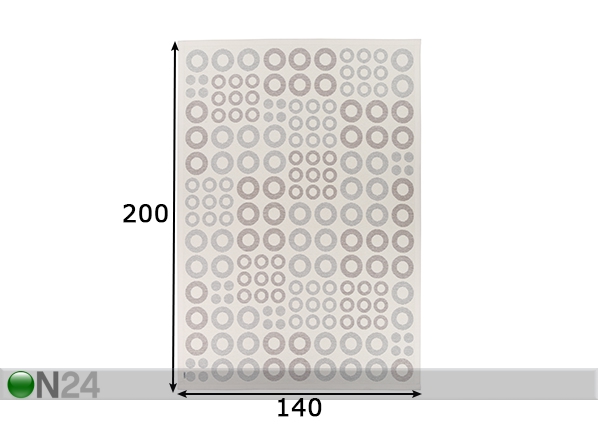 Narma newWeave® шенилловый ковер Kupu white 140x200 cm размеры