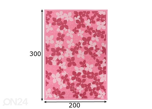 Narma newWeave® шенилловый ковер Nurme pink 200x300 cm размеры