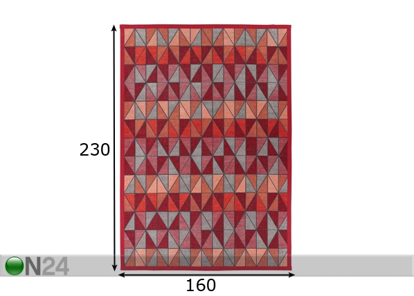 Narma newWeave® шенилловый ковер Treski red 160x230 cm размеры