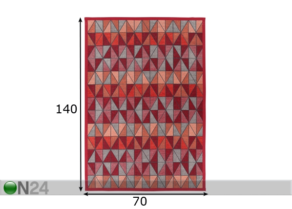Narma newWeave® шенилловый ковер Treski red 70x140 cm размеры