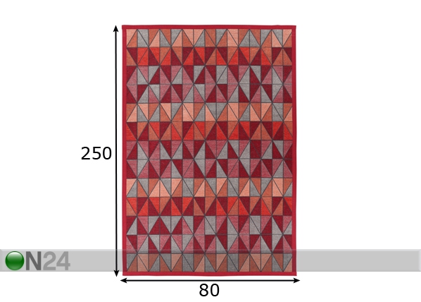 Narma newWeave® шенилловый ковер Treski red 80x250 cm размеры