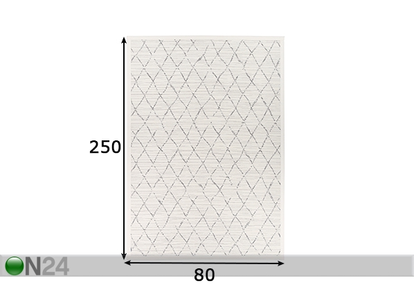 Narma newWeave® шенилловый ковер Vao white 80x250 cm размеры