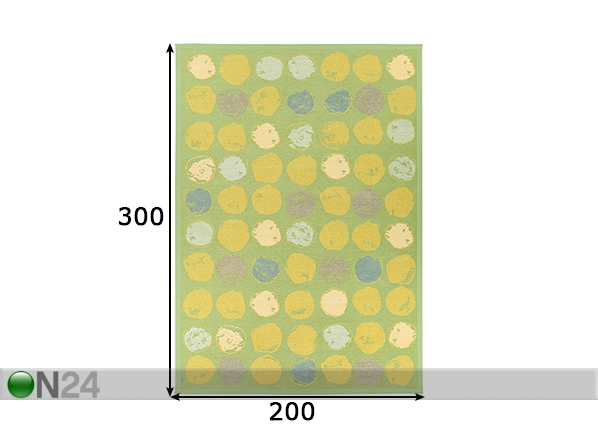 Narma newWeave® шенилловый ковер Veere lime 200x300 cm размеры