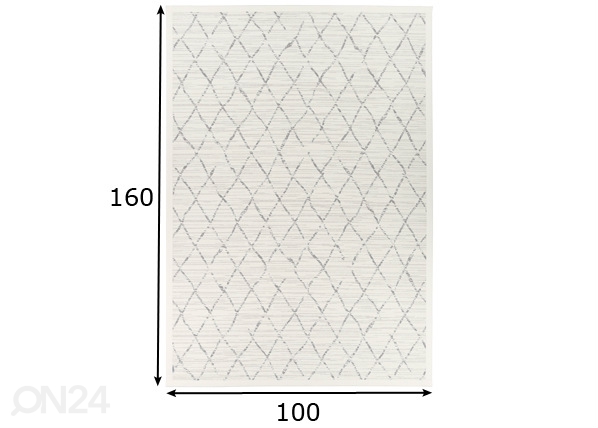 Narma smartWeave® vaip Vao white 100x160 cm mõõdud