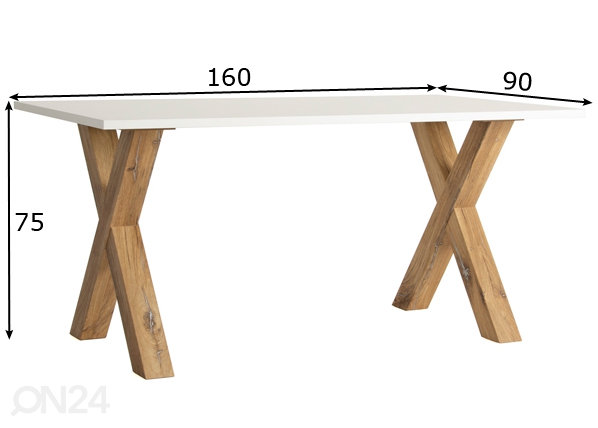 Oбеденный стол 90x160 cm размеры
