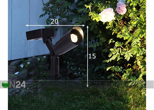 Päikesepaneeliga aiavalgusti komplekt (2tk) mõõdud