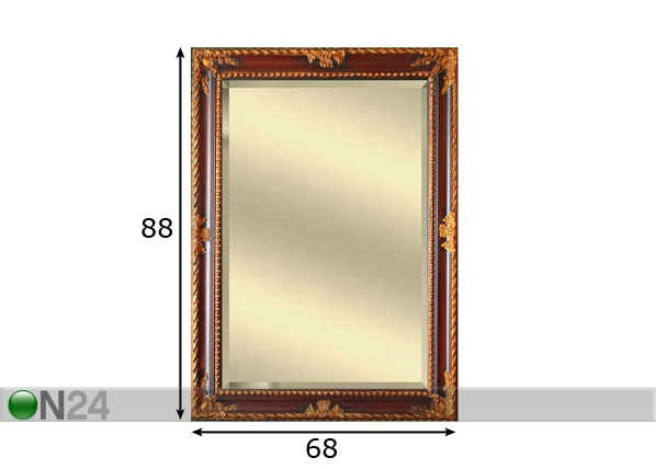Peegel Avola Brown 68x88 cm mõõdud
