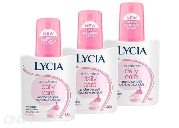 Pihustiga deodorant Lycia Daily Care 3x75ml