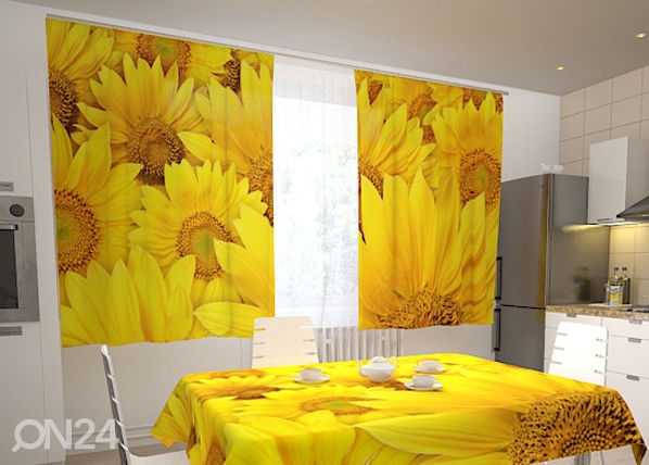 Pimendav kardin Sunflowers in the kitchen 200x120 cm