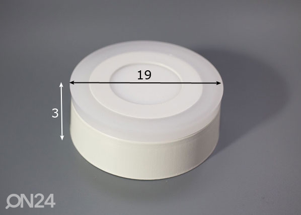 Pinnapealne paneelvalgusti 12+4 W, Ø19 cm mõõdud