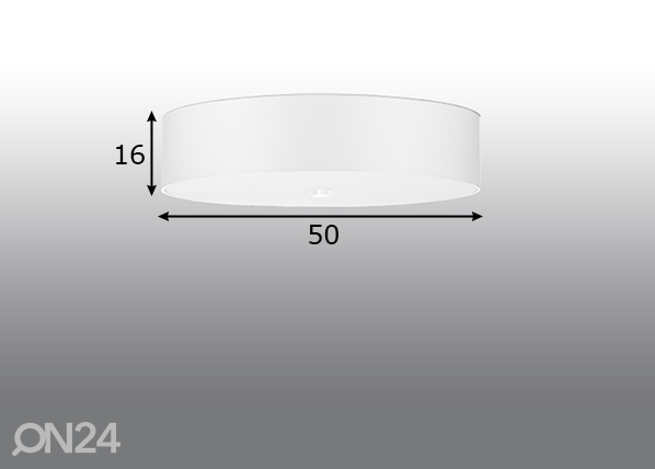 Plafoon Skala 50 cm, valge mõõdud