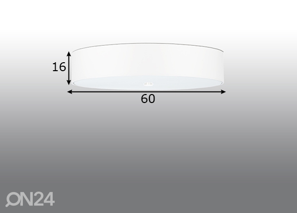 Plafoon Skala 60 cm, valge mõõdud
