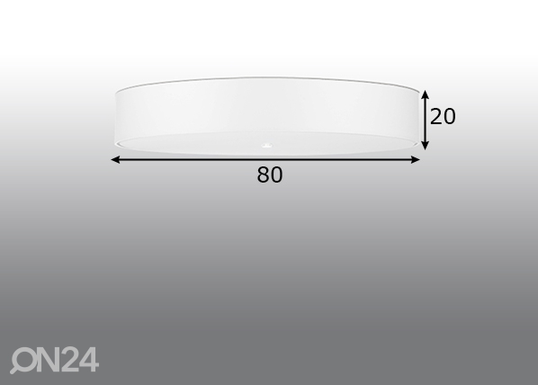 Plafoon Skala 80 cm, valge mõõdud