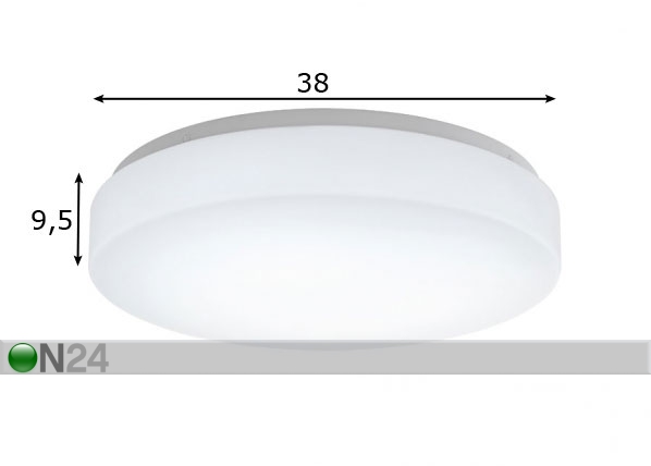 Plafoonvalgusti Beramo LED mõõdud