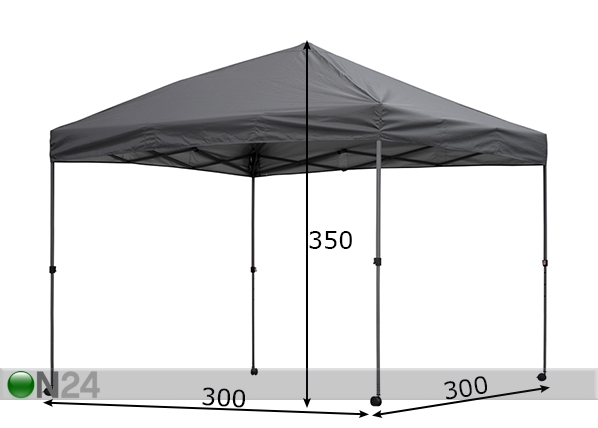 Pop-up шатр 3x3 m размеры