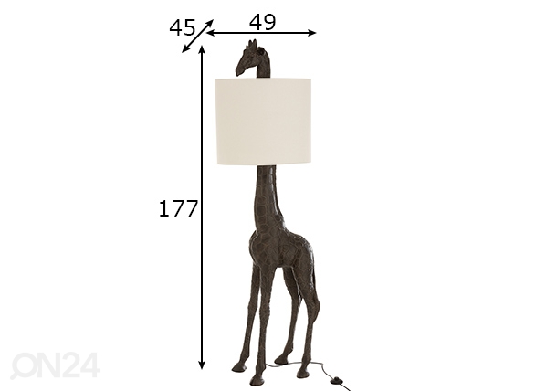 Põrandalamp Giraffe mõõdud