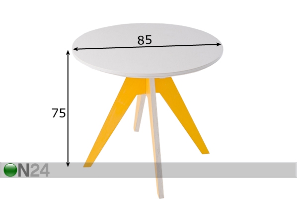 Radis обеденный стол Edi Ø 85 cm размеры