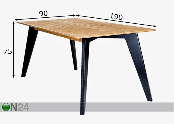 Radis обеденный стол Huh 90x190 cm размеры
