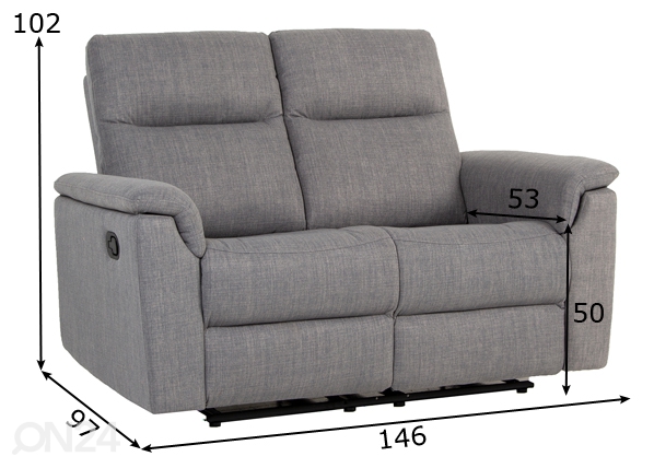 Recliner 2-местный диван размеры