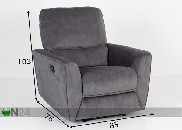 Recliner кресло (качающийся) размеры