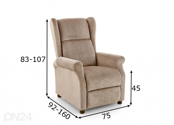Recliner кресло (с функцией массажа) размеры