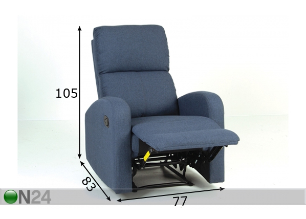 Recliner кресло с механизмом подножки размеры