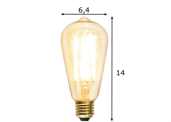 Reguleeritava valgusega LED pirn E27 3,6 W mõõdud