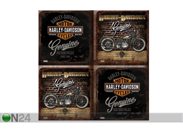 Retro klaasialus Harley-Davidson Genuine 4tk