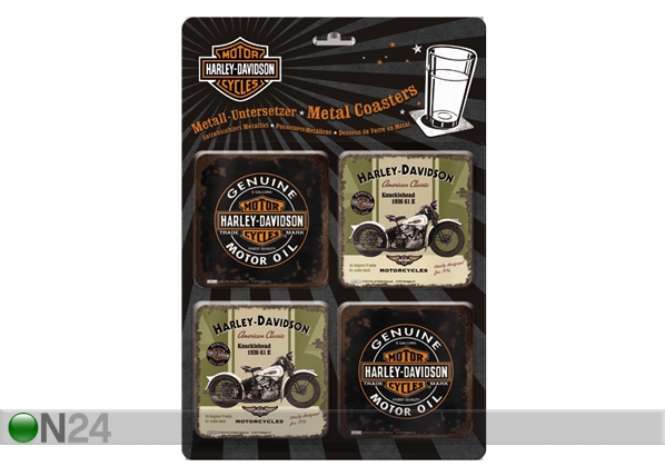 Retro klaasialus Harley-Davidson Motorcycles 4tk