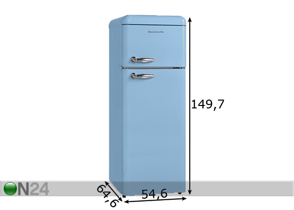 Retro külmkapp Scandomestic mõõdud