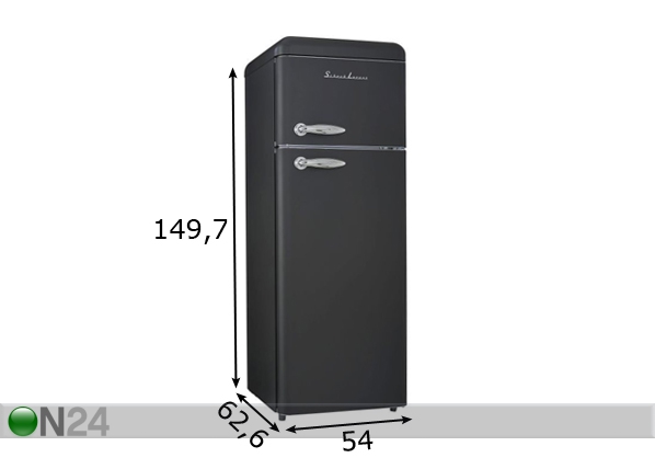 Retro külmkapp Schaub Lorenz SL210B mõõdud
