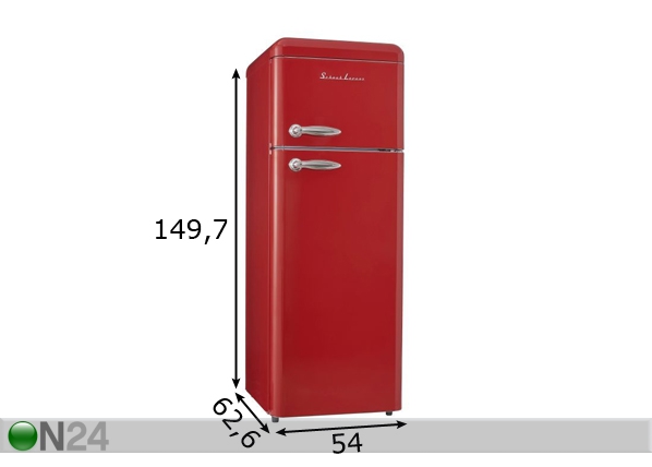 Retro külmkapp Schaub Lorenz SL210FR mõõdud