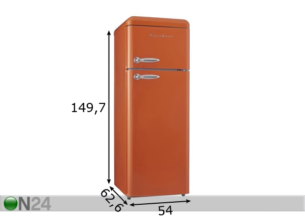 Retro külmkapp Schaub Lorenz SL210O mõõdud