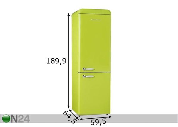 Retro külmkapp Schaub Lorenz SL300LG-CB mõõdud