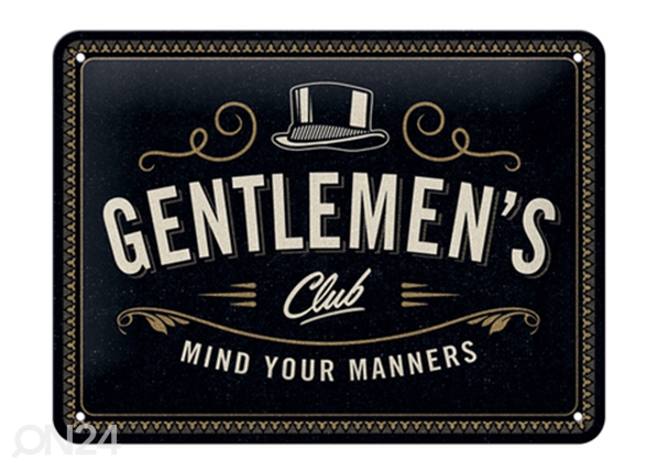 Retro metallposter Gentlemen's Club 15x20 cm