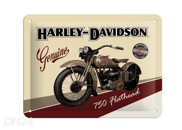 Retro metallposter Harley-Davidson 750 Flathead 15x20cm