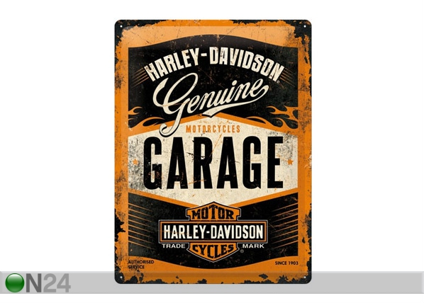 Retro metallposter Harley-Davidson Garage 30x40cm